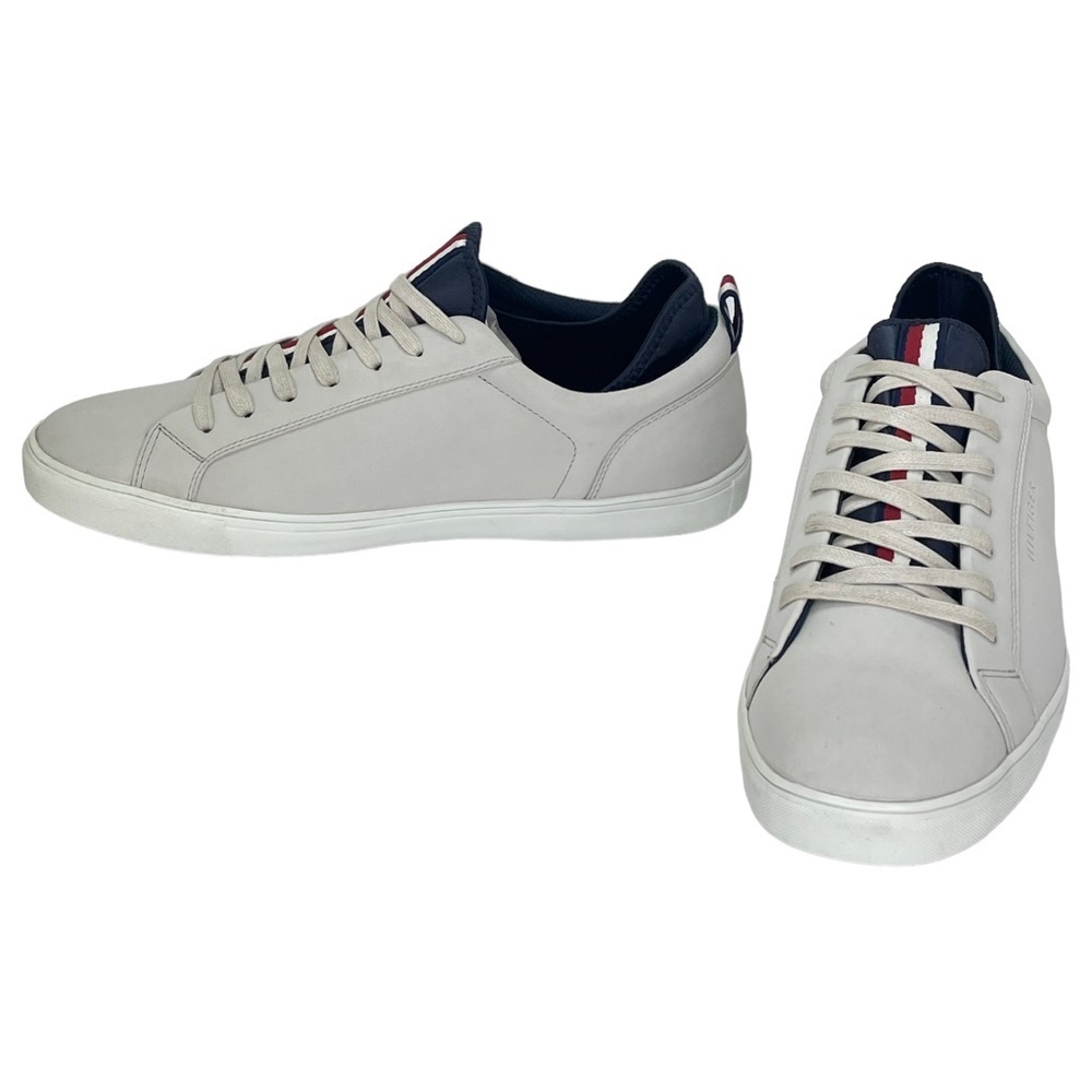Tommy Hilfiger McNeil Cream Faux Leather Mens Sneakers 12M - Picture 13 of 16